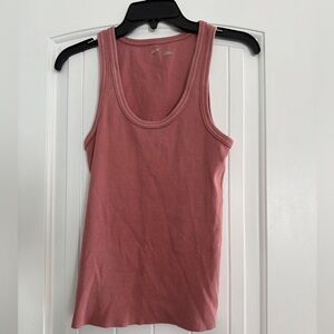 aerie Ribbed Scoop Tank - Dusty Rose Pink